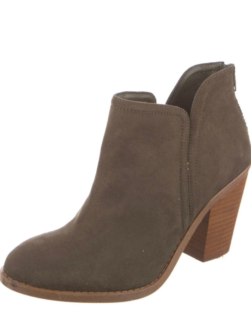 Joie Kayden Ankle Short Booties Block Heel, Olive Suede, size 7.5 fall western